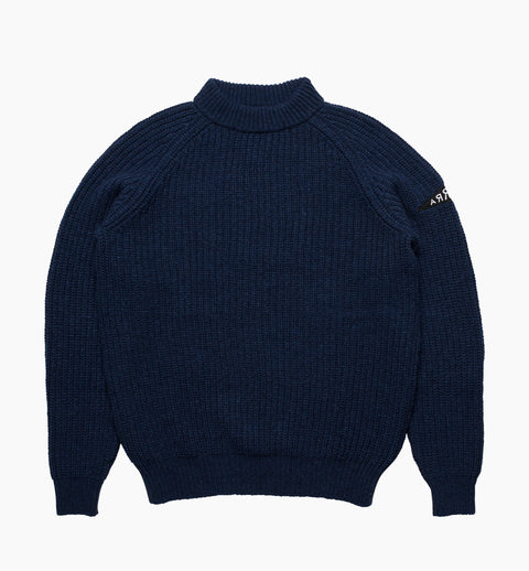 ByParra Mirrored Flag Logo Knitted Pullover Blue
